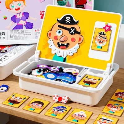 ✨HOT SALE 49% OFF💫Magnetic Puzzles Face Dress Up Travel Game Double Side Preschool Educational Learning Toy for Kids
